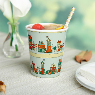 Wonky Houses Paper Cups