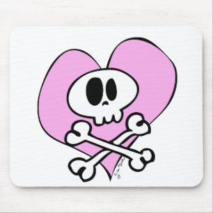 Wonky Skull Mouse Mat