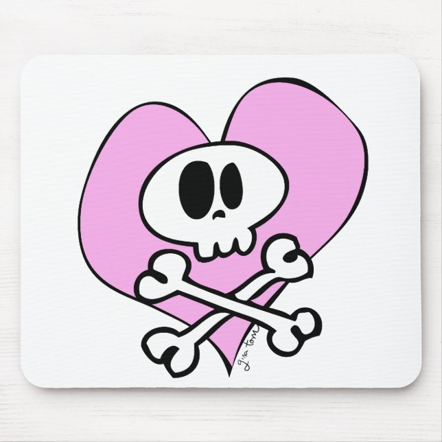 Wonky Skull Mouse Mat (Front)