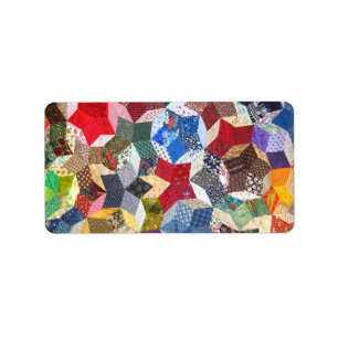 Wonky Star Quilt Label