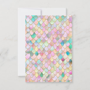 Wonky Trendy Rainbow Girl Metal Mermaid Scales