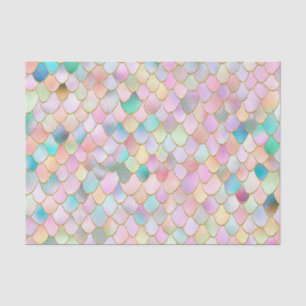 Wonky Trendy Rainbow Girl Metal Mermaid Scales Tissue Paper