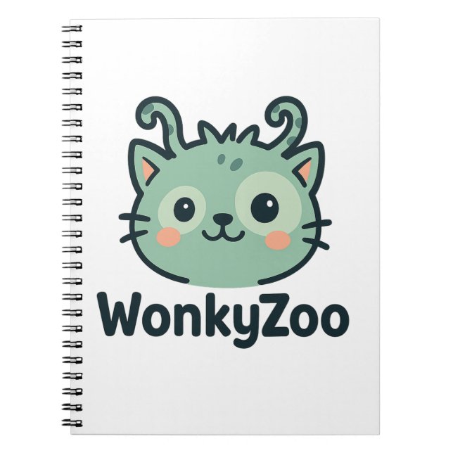 Wonky Zoo Cat Notebook | Funny Animal Journal (Front)