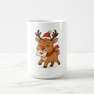 Wonky Zoo Christmas Mug - Cute Reindeer