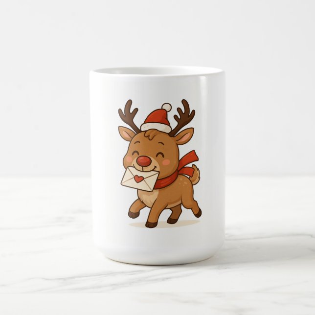 Wonky Zoo Christmas Mug - Cute Reindeer (Center)
