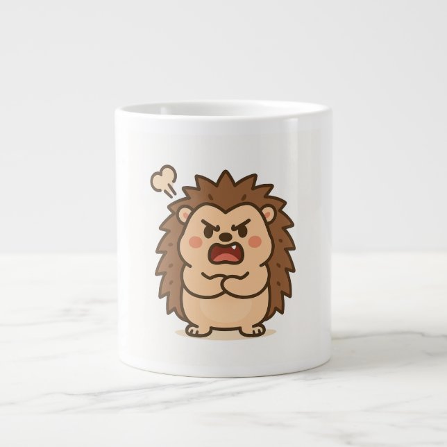 Wonky Zoo Moody Hedgehog Speciality Mug (Front)