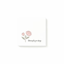Wonky Zoo Peonies Post-it Notes