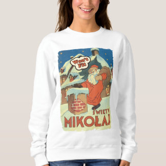 Won't Fit - Funny Retro Santa. Sweatshirt