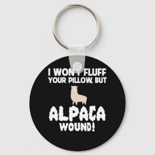 Wont Fluff Pillow But  Alpaca Wound Care Key Ring