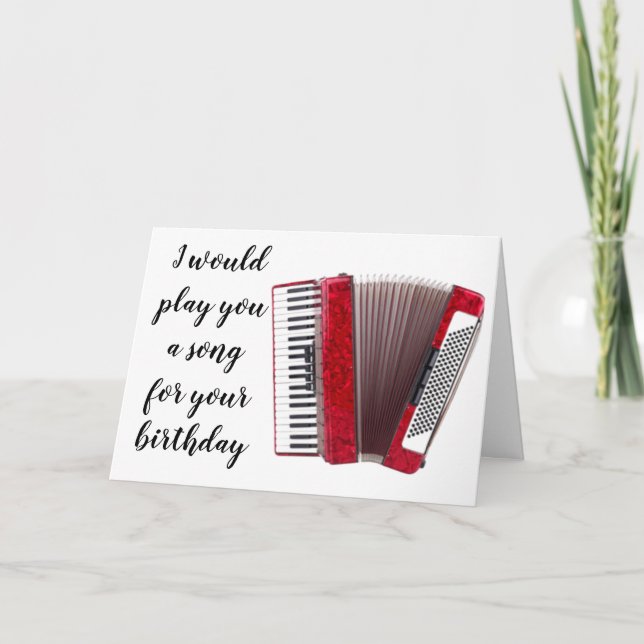 WON'T PLAY A SONG **40th BIRTHDAY CARD** Card (Front)