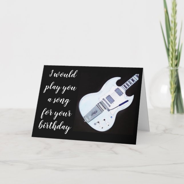 WON'T PLAY A SONG **50th BIRTHDAY CARD** Card (Front)