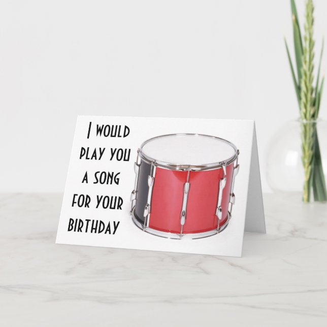 WON'T PLAY A SONG **50th BIRTHDAY CARD** Card (Front)