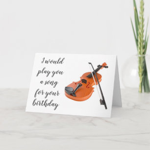 WON'T PLAY A SONG **70th BIRTHDAY CARD** Card