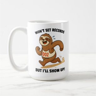 Won't Set Records Sloth - Funny Running Coffee Mug