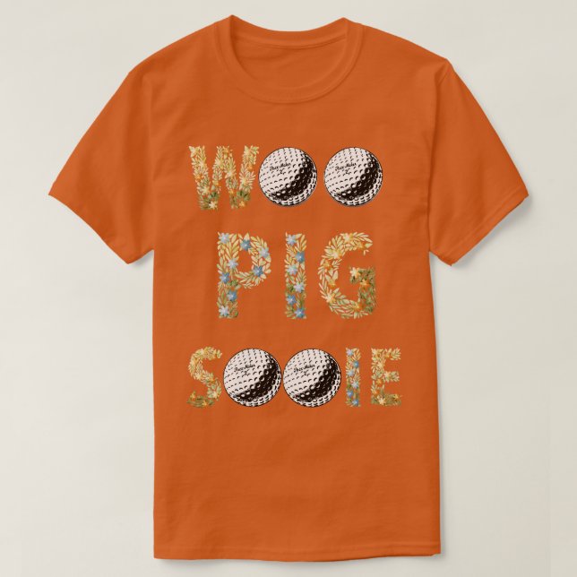woo pig grassy golf T-Shirt (Design Front)