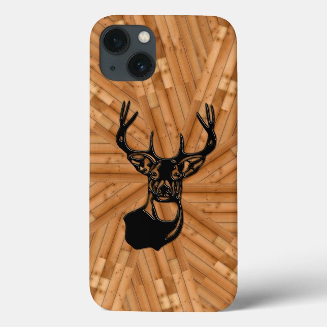 Wood - 3D White Tail Buck Deer Case-Mate iPhone Ca Case (Back)
