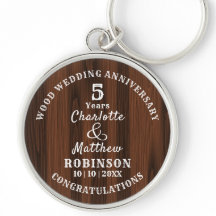 Wood 5th Anniversary Wedding Gift Personalized