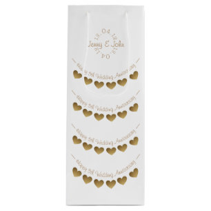 Wood 5th wedding anniversary gift bag