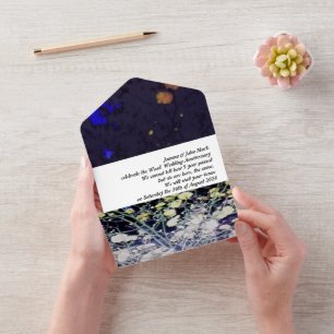 wood 5th wedding anniversary invitation