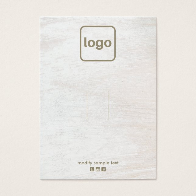 Wood  Add Logo Hair Accessory or Jewellery  Displa (Front)