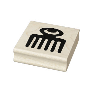 Wood Adinkra Art Stamp - Woman's Beauty + Patience