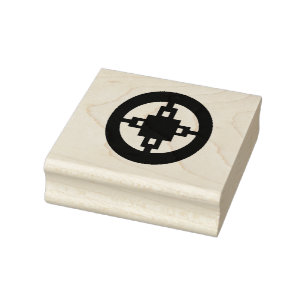 Wood Adinkra (Intelligence) Rubber Stamp