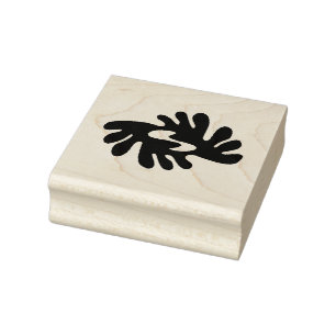Wood Adinkra (Peace and Harmony) Rubber Stamp