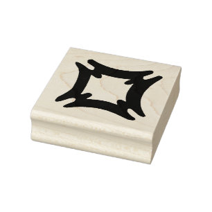 Wood Adinkra (Security and Safety) Rubber Stamp