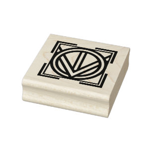 Wood Adinkra (Service and Leadership) Rubber Stamp