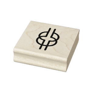Wood Adinkra (Wisdom) Rubber Stamp
