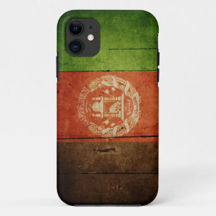 Wood Afghanistan Flag; Afghan iPhone 11 Case