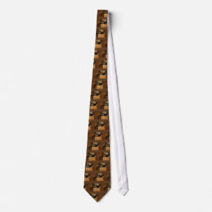 wood and chipmunk tie