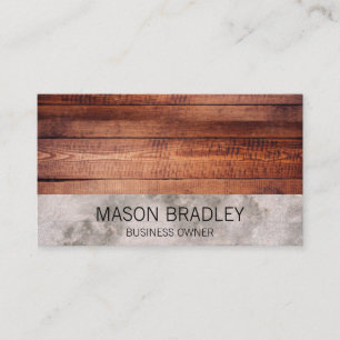 Wood and Marble Business Card