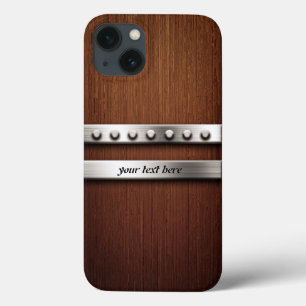 Wood and Metal iPhone 13 Case