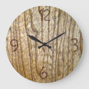 Wood and Rope Wall Clock