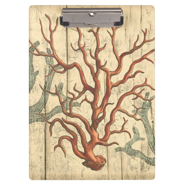 Wood and Small Coral Clipboard (Front)