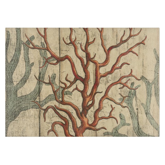 Wood and Small Coral Cutting Board (Front)