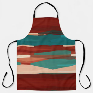 Wood and Turquoise Apron