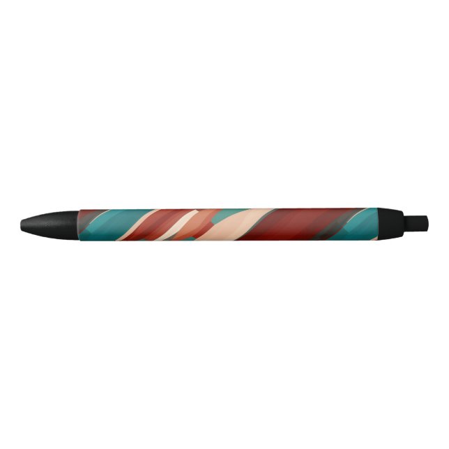 Wood and Turquoise Black Ink Pen (Front)