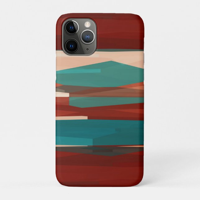 Wood and Turquoise Case-Mate iPhone Case (Back)