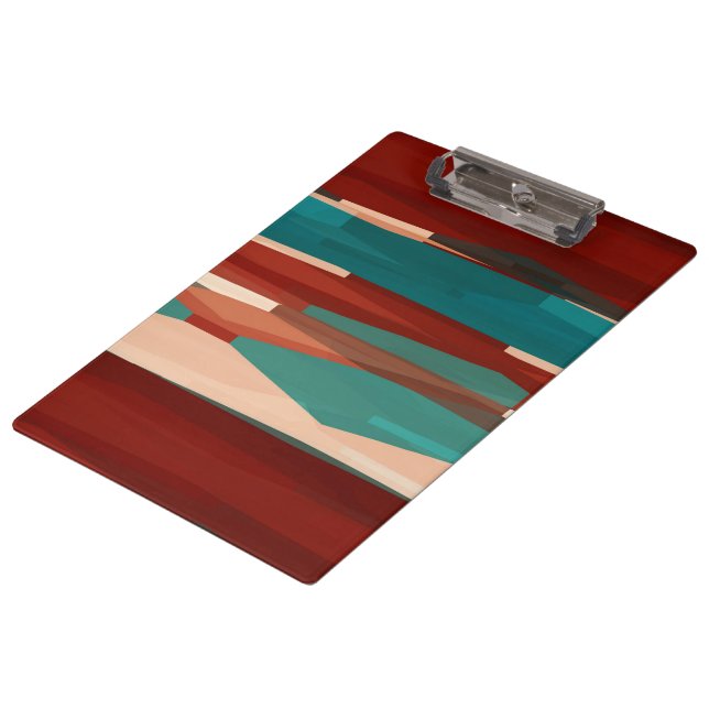 Wood and Turquoise Clipboard (Angled)
