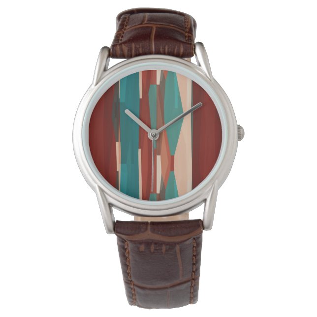 Wood and Turquoise Watch (Front)