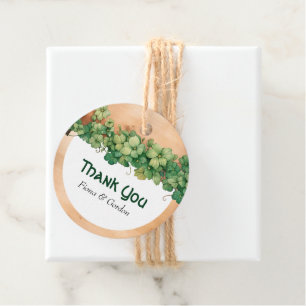 Wood and vine St Patricks Day Irish rustic wedding Favour Tags