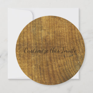 Wood, Antique Wooden Inspired Rustic Plank Board Invitation