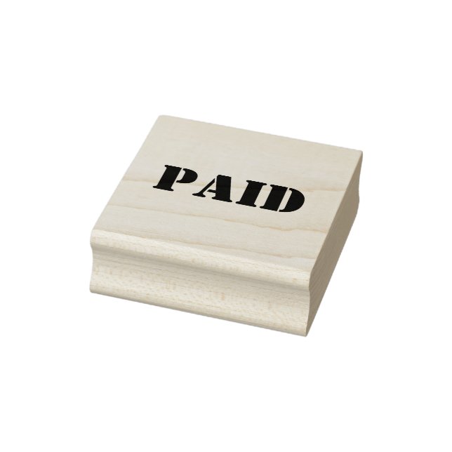 Wood Art Stamp PAID (Stamp)