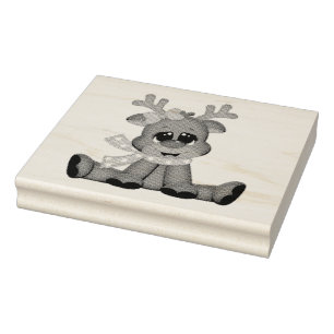 Wood Art Stamps/Baby Rudolph Rubber Stamp