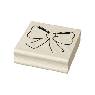 Wood Art Stamps/Bow Rubber Stamp