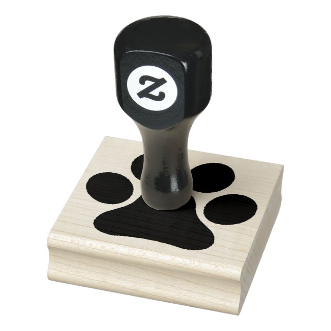 Wood Art Stamps/Paw Print Rubber Stamp (Stamp)