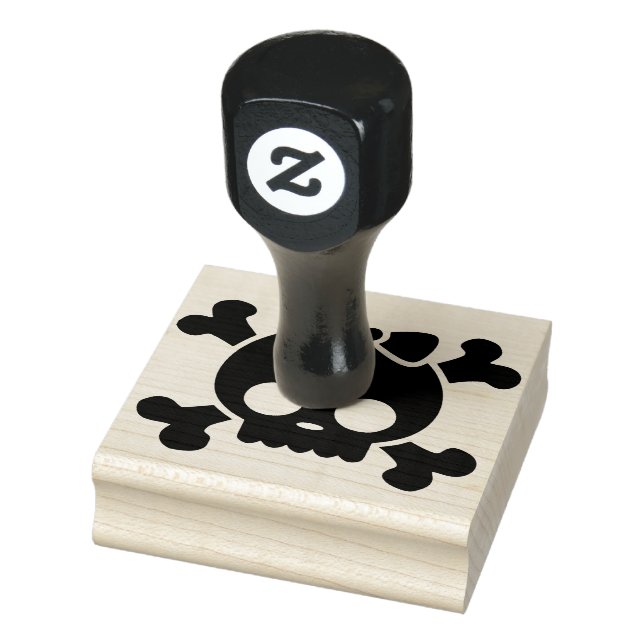 Wood Art Stamps/Skull Rubber Stamp (Stamp)