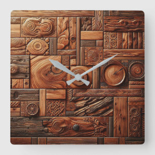 Wood Art Wall Clock